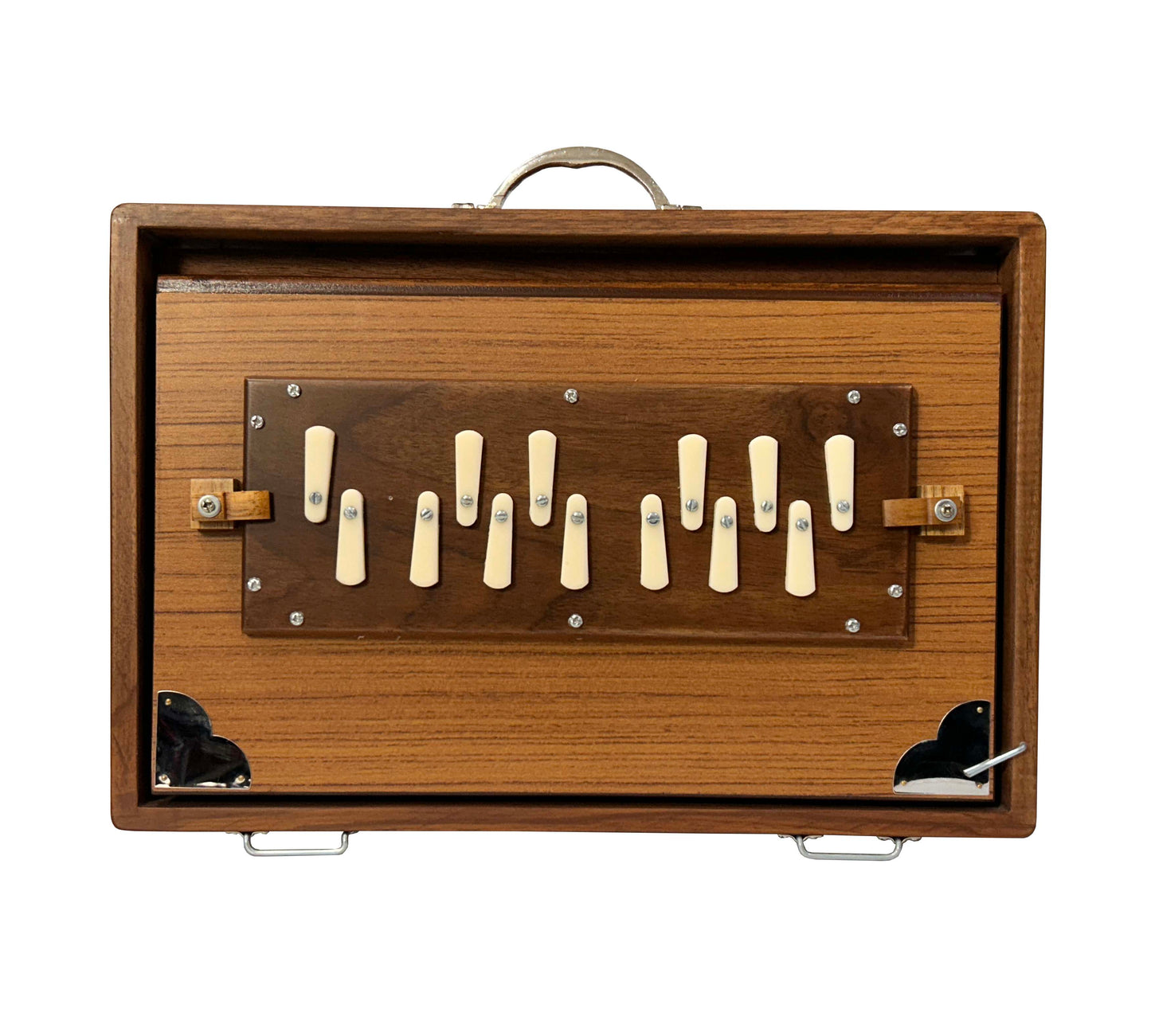 Single octave Shrutibox _13-Note Shruti Box (A to A#) _ 10x15x2.5 inch _ Multifold Bellows _ Palitana Reeds _ One Octave _ 440Hz or Custom Tuning _ Premium Teak Wood